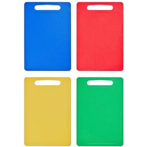 Chef Aid Multi Colour Chopping Board Set, Multipurpose Anti-Slip Surface, Easy to Clean and Dishwasher Safe with Handle, Pack of 4 Cutting Boards Each Measuring 35cm x 25cm Chef Aid Multi Colour Chopping Board Set, Multipurpose Anti-Slip Surface, Easy to Clean and Dishwasher Safe with Handle, Pack of 4 Cutting Boards Each Measuring 35cm x 25cm