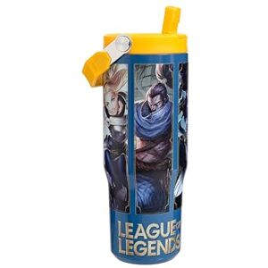 Pyramid League of Legends 30oz/850ml Pitcher with Straw and Lid, Double-Walled Stainless Steel Body, Keeps Your Drink Cool, Screw Lid with PE Straw, BPA-Free, One Size Pyramid League of Legends 30oz/850ml Pitcher with Straw and Lid, Double-Walled Stainless Steel Body, Keeps Your Drink Cool, Screw Lid with PE Straw, BPA-Free, One Size