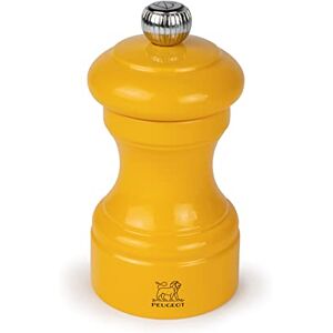 Peugeot Bistro 10 cm Pepper Mill Classic Pepper Grinder Made with PEFC Certified Wood Lifetime Guaranteed Mechanism Made in France Bistrorama Saffron Yellow Lacquered Colour Peugeot Bistro 10 cm Pepper Mill Classic Pepper Grinder Made with PEFC Certified Wood Lifetime Guaranteed Mechanism Made in France Bistrorama Saffron Yellow Lacquered Colour