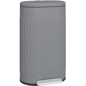 HOMCOM 30 Litre Pedal Bin, Fingerprint Proof Kitchen Bin with Soft-close Lid, Metal Rubbish Bin with Foot Pedal and Removable Inner Bucket, Grey HOMCOM 30 Litre Pedal Bin, Fingerprint Proof Kitchen Bin with Soft-close Lid, Metal Rubbish Bin with Foot Pedal and Removable Inner Bucket, Grey