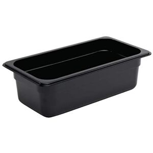 Vogue 1/3 Gastronorm Container 100mm 3.8 Litre Black Catering Food Storage Pan Vogue 1/3 Gastronorm Container 100mm 3.8 Litre Black Catering Food Storage Pan