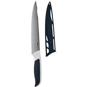 Zyliss E920209 Comfort Carving Knife, 18.5cm/7.25in, Japanese Stainless Steel, Black/White, Kitchen Knife/Meat Knife, Dishwasher Safe Zyliss E920209 Comfort Carving Knife, 18.5cm/7.25in, Japanese Stainless Steel, Black/White, Kitchen Knife/Meat Knife, Dishwasher Safe
