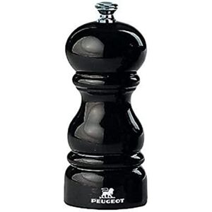 Peugeot Paris Manual Salt Mill Adjustable Grinder Beechwood, Gloss Black, 12 cm Peugeot Paris Manual Salt Mill Adjustable Grinder Beechwood, Gloss Black, 12 cm