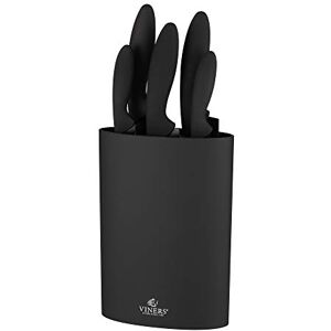 Viners Assure 5 Piece Knife Set with Stylish Soft Touch Universal Block Stainless Steel Blades with Squared Tips for Safety, Non-Stick Coating, Rust-Resistant, Ideal for Everyday Food Prep Viners Assure 5 Piece Knife Set with Stylish Soft Touch Universal Block Stainless Steel Blades with Squared Tips for Safety, Non-Stick Coating, Rust-Resistant, Ideal for Everyday Food Prep
