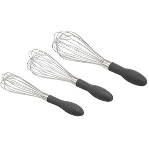 Amazon Basics Stainless Steel Wire Whisk Set - 3-Piece Amazon Basics Stainless Steel Wire Whisk Set - 3-Piece