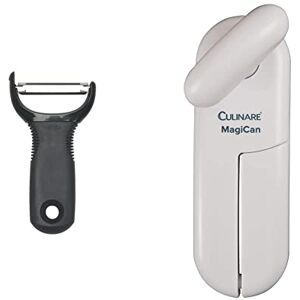 OXO Good Grips Y Peeler & Culinare C10015 MagiCan Tin Opener White Plastic/Stainless Steel Manual Can Opener Comfortable Handle for Safety and Ease