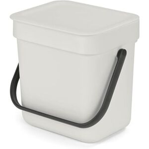 Brabantia Sort & Go Food Waste Bin 3L (Light Grey), Space-Efficient Plastic Recycle Bin with Handle, Removable and Stay-Open Lid, Easy to Clean Kitchen Compost Caddy without Nooks and Rims Brabantia Sort & Go Food Waste Bin 3L (Light Grey), Space-Efficient Plastic Recycle Bin with Handle, Removable and Stay-Open Lid, Easy to Clean Kitchen Compost Caddy without Nooks and Rims
