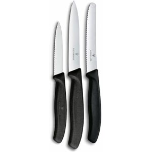 Victorinox Swiss Classic Kitchen Knife Set, 3-Piece, paring, Tomato and Breakfast, Robust Plastic Handle, Stainless Steel, Black Victorinox Swiss Classic Kitchen Knife Set, 3-Piece, paring, Tomato and Breakfast, Robust Plastic Handle, Stainless Steel, Black
