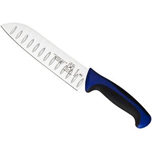 Mercer Culinary Millennia Color Handle Cutlery 7" Santoku Knife (Granton Edge) Blue Mercer Culinary Millennia Color Handle Cutlery 7" Santoku Knife (Granton Edge) Blue