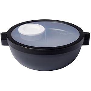 Mepal Bento Lunch Bowl Vita Multi-Compartment Extra Bowl with lid, Dressing Container & Tray Bento Box Salad Lunch Box Nordic Black Mepal Bento Lunch Bowl Vita Multi-Compartment Extra Bowl with lid, Dressing Container & Tray Bento Box Salad Lunch Box Nordic Black