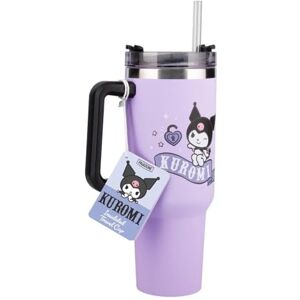 Paladone Kuromi 900ml Purple Insulated Cup and Straw, Officially Licensed Sanrio Hello Kitty & Friends Tumbler Bottle with Handle for Water, Iced Tea, Coffee, Cute Pop Culture Collectible for Fans Paladone Kuromi 900ml Purple Insulated Cup and Straw, Officially Licensed Sanrio Hello Kitty & Friends Tumbler Bottle with Handle for Water, Iced Tea, Coffee, Cute Pop Culture Collectible for Fans