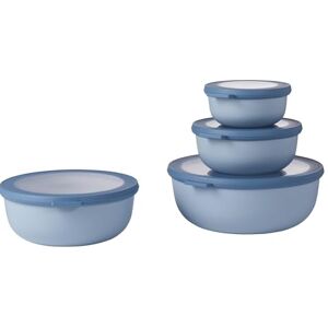 Mepal Cirqula Multi Bowl Set of 4 Round Nordic Blue 350, 750, 1250 and 2250 ml Can be Used as Storage Jar, Fridge Container, Freezer Container, Microwave Tableware & Serving Bowl with Lid Mepal Cirqula Multi Bowl Set of 4 Round Nordic Blue 350, 750, 1250 and 2250 ml Can be Used as Storage Jar, Fridge Container, Freezer Container, Microwave Tableware & Serving Bowl with Lid