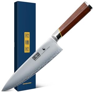HOSHANHO 8 Inch Japanese Chef Knife, Professional Japanese Super Steel Kitchen Knife, Ultra Sharp Cooking Knife with Ergonomic Wooden Handle for Men and Women HOSHANHO 8 Inch Japanese Chef Knife, Professional Japanese Super Steel Kitchen Knife, Ultra Sharp Cooking Knife with Ergonomic Wooden Handle for Men and Women