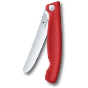 Victorinox Swiss Classic Foldable Picnic Knife for Hiking, Fruit, Vegetables, Bread Rolls, Sausage, Serrated Edge, Extra Sharp, Red Victorinox Swiss Classic Foldable Picnic Knife for Hiking, Fruit, Vegetables, Bread Rolls, Sausage, Serrated Edge, Extra Sharp, Red
