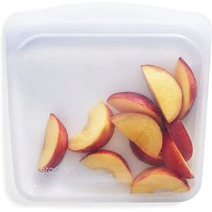 Stasher Sandwich Bag (Clear) Reusable Freezer Bags For Travel and Food Storage Silicone Plastic Food Bags 21cm x 20.3cm x 1.3cm / 440ml Stasher Sandwich Bag (Clear) Reusable Freezer Bags For Travel and Food Storage Silicone Plastic Food Bags 21cm x 20.3cm x 1.3cm / 440ml