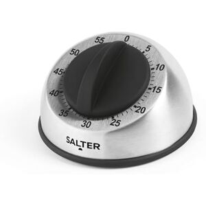 Salter Mechanical Kitchen Timer – 60 Minute Countdown Egg Timer, Twist To Use, Clockwork Mechanism, Easy Read Countdown Markers, Soft Touch Dial, Stainless Steel, For Cooking, Fitness & Studying Salter Mechanical Kitchen Timer – 60 Minute Countdown Egg Timer, Twist To Use, Clockwork Mechanism, Easy Read Countdown Markers, Soft Touch Dial, Stainless Steel, For Cooking, Fitness & Studying