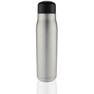 Pioneer Stainless Steel Vacuum Insulated Drinks Bottle, BPA Free Metal Drinking Bottle For Hot and Cold Drinks, 500ml, Matt Silver, KVB500MSV Pioneer Stainless Steel Vacuum Insulated Drinks Bottle, BPA Free Metal Drinking Bottle For Hot and Cold Drinks, 500ml, Matt Silver, KVB500MSV