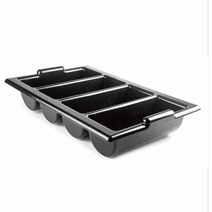 LACOR 33121 GN Cutlery Box, Cutlery Organizer, Contains 4 Compartments for Kitchen Utensils, Polypropylene Container, 52.5 x 32 x 9.5 cm, Black. LACOR 33121 GN Cutlery Box, Cutlery Organizer, Contains 4 Compartments for Kitchen Utensils, Polypropylene Container, 52.5 x 32 x 9.5 cm, Black.