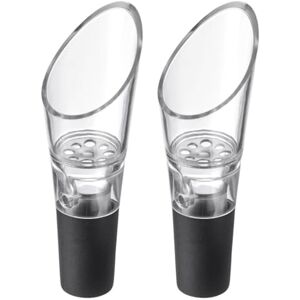 Westmark Simo Decanter Pourer High Quality Wine Pourer with Aeration Suitable for Many Wine Bottles Good Sealing Plastic, Stainless Steel, Rustproof, Pack of 2 Westmark Simo Decanter Pourer High Quality Wine Pourer with Aeration Suitable for Many Wine Bottles Good Sealing Plastic, Stainless Steel, Rustproof, Pack of 2