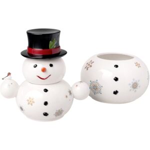 Villeroy & Boch – Christmas Toys Memory jar, three stacked jars, biscuit tin in a snowman shape, 20.5 x 18 x 31 cm, premium porcelain, multicoloured Villeroy & Boch – Christmas Toys Memory jar, three stacked jars, biscuit tin in a snowman shape, 20.5 x 18 x 31 cm, premium porcelain, multicoloured