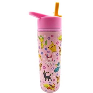 HOX Pokemon Eevee Pink Drink Bottle 750ml Reusable BPA-Free Plastic Insulated Sports Bottle with Stainless Steel Flip-Top Spill Proof & Carry Loop Keeps Cold for 24hrs & Hot for 12hrs HOX Pokemon Eevee Pink Drink Bottle 750ml Reusable BPA-Free Plastic Insulated Sports Bottle with Stainless Steel Flip-Top Spill Proof & Carry Loop Keeps Cold for 24hrs & Hot for 12hrs