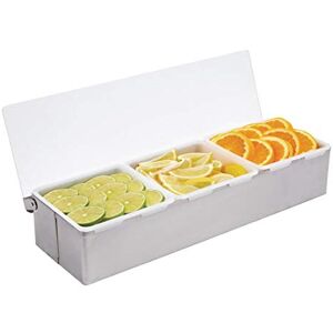 Olympia K490 Condiment Sauce & Garnish Storage Dispenser, 3 x 2 Pint Removable Quick & Easy Clean Tubs, Stainless Steel Holder Olympia K490 Condiment Sauce & Garnish Storage Dispenser, 3 x 2 Pint Removable Quick & Easy Clean Tubs, Stainless Steel Holder