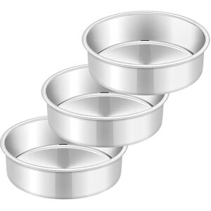 Woobroo Set of 3 Round Cake Tins for Baking, 8 Inch Aluminium Cake Tins, Layer Cake Pans/Oven Bakeware, Ideal for Birthday, Christmas, Wedding Sponge Cakes, Mirror Polished, Dishwasher Safe Woobroo Set of 3 Round Cake Tins for Baking, 8 Inch Aluminium Cake Tins, Layer Cake Pans/Oven Bakeware, Ideal for Birthday, Christmas, Wedding Sponge Cakes, Mirror Polished, Dishwasher Safe