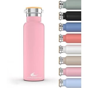 Daikoku Bottle Double Wall Stainless Steel Thermos Flask Keeps Drinks Hot or Cold for Hours Two Caps Pink 500ml Daikoku Bottle Double Wall Stainless Steel Thermos Flask Keeps Drinks Hot or Cold for Hours Two Caps Pink 500ml