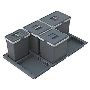 ELLETIPI 1954 ELLETIPI Metropolis ptc28 09050 2 F C10 PPV Differentiated Bin Drawer, Grey, 83 x 49 x 28 cm ELLETIPI 1954 ELLETIPI Metropolis ptc28 09050 2 F C10 PPV Differentiated Bin Drawer, Grey, 83 x 49 x 28 cm