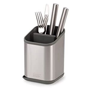 Joseph Joseph Duo Cutlery Drainer and Sink Caddy, 2 compartment easy drain organiser ideal for Kitchen Countertop, Stainless Steel Joseph Joseph Duo Cutlery Drainer and Sink Caddy, 2 compartment easy drain organiser ideal for Kitchen Countertop, Stainless Steel