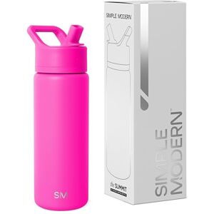 Simple Modern Kids Water Bottle with Straw Leak Proof Insulated Stainless Steel Bottle for Girls, Boys Summit Collection 530ml Raspberry Vibes Simple Modern Kids Water Bottle with Straw Leak Proof Insulated Stainless Steel Bottle for Girls, Boys Summit Collection 530ml Raspberry Vibes