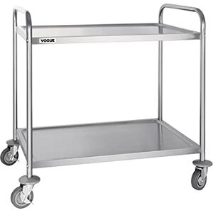 Vogue 2 Tier Clearing Trolley Large 860X535X930mm Stainless Steel Catering Vogue 2 Tier Clearing Trolley Large 860X535X930mm Stainless Steel Catering