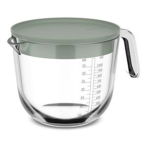 Mepal Glass Measuring Jug with Lid Chef it Easy-to-read engraved Scale Microwave & Oven Safe (Without Lid) Dishwasher Safe 1000 ml Nordic sage Mepal Glass Measuring Jug with Lid Chef it Easy-to-read engraved Scale Microwave & Oven Safe (Without Lid) Dishwasher Safe 1000 ml Nordic sage