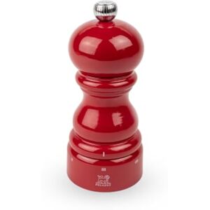 PEUGEOT Paris u'Select 12 cm Salt Mill 6 Predefined Grind Settings Powdered Salt Innovation, Zirlion Mechanism PEFC-Certified Wood Made in France Glossy Passion Red Finish PEUGEOT Paris u'Select 12 cm Salt Mill 6 Predefined Grind Settings Powdered Salt Innovation, Zirlion Mechanism PEFC-Certified Wood Made in France Glossy Passion Red Finish