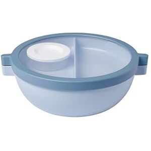 Mepal Bento Lunch Bowl Vita Multi-Compartment Extra Bowl with lid, Dressing Container & Tray Bento Box Salad Lunch Box Nordic Blue Mepal Bento Lunch Bowl Vita Multi-Compartment Extra Bowl with lid, Dressing Container & Tray Bento Box Salad Lunch Box Nordic Blue