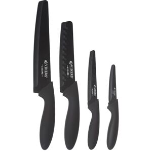 Viners Assure 4 Piece Knife Set Stainless Steel Blades with Squared Tips for Safety, Soft Grip Handles, Non-Stick Coating, Rust-Resistant, Includes Chef’s, Santoku, Utility & Paring Knives Viners Assure 4 Piece Knife Set Stainless Steel Blades with Squared Tips for Safety, Soft Grip Handles, Non-Stick Coating, Rust-Resistant, Includes Chef’s, Santoku, Utility & Paring Knives