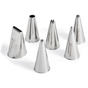 DE BUYER 2114.00N Set of 6 Stainless Steel Nozzles for Pastry Bags DE BUYER 2114.00N Set of 6 Stainless Steel Nozzles for Pastry Bags