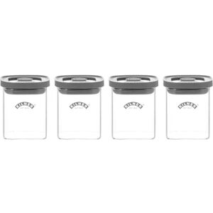 Kilner Fresh Storage Set of 4 x 160ml Airtight Glass Spice Jars with Durable Vacuum Seal Lids BPA-Free Mini Jars for Herbs, Seasonings, Pantry Organisation Kilner Fresh Storage Set of 4 x 160ml Airtight Glass Spice Jars with Durable Vacuum Seal Lids BPA-Free Mini Jars for Herbs, Seasonings, Pantry Organisation