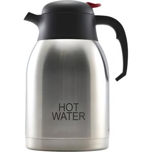 Genware NEV-V2099HOTWATER Vacuum Push Button Jug, Inscribed Hot Water, 2.0 L Genware NEV-V2099HOTWATER Vacuum Push Button Jug, Inscribed Hot Water, 2.0 L