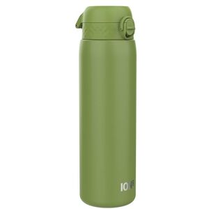 Ion8 Lightweight 1 Litre Steel Water Bottle, Non-Insulated, Leak Proof, Easy to Open, Secure Lock, Dishwasher Safe, Flip Cover, Carry Handle, Ideal for Travel & Active Lifestyles, Khaki Green Ion8 Lightweight 1 Litre Steel Water Bottle, Non-Insulated, Leak Proof, Easy to Open, Secure Lock, Dishwasher Safe, Flip Cover, Carry Handle, Ideal for Travel & Active Lifestyles, Khaki Green