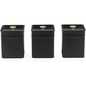 Salter Alchemy 3-Piece Canister Set – Kitchen Storage, Tea, Coffee, Sugar Tins, Powder-Coated Finish, Easy Open Lids, Long-Lasting Freshness, Easy Clean, Kitchen Food Storage Tins, Black/Gold Salter Alchemy 3-Piece Canister Set – Kitchen Storage, Tea, Coffee, Sugar Tins, Powder-Coated Finish, Easy Open Lids, Long-Lasting Freshness, Easy Clean, Kitchen Food Storage Tins, Black/Gold