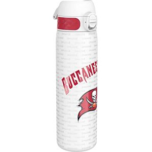 Ion8 NFL Tampa Bay Buccaneers Lightweight Steel Water Bottle, 600 ml/20 oz, Non-Insulated, Leak Proof, Easy to Open, Secure Lock, Dishwasher Safe, Flip Cover, Fits Cup Holders, Metal Water Bottle Ion8 NFL Tampa Bay Buccaneers Lightweight Steel Water Bottle, 600 ml/20 oz, Non-Insulated, Leak Proof, Easy to Open, Secure Lock, Dishwasher Safe, Flip Cover, Fits Cup Holders, Metal Water Bottle