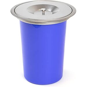 Emuca Worktop waste bin with lid, Waste containers for kitchen 7L, Built-in waste bin, Stainless steel. Emuca Worktop waste bin with lid, Waste containers for kitchen 7L, Built-in waste bin, Stainless steel.