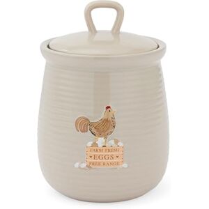 Cooksmart Hen House Lane Ceramic Canister British Designed Farmhouse Kitchen Storage Jar Beige Rustic Countryside Style Durable & Stylish Kitchen Accessory Hand Wash Only Cooksmart Hen House Lane Ceramic Canister British Designed Farmhouse Kitchen Storage Jar Beige Rustic Countryside Style Durable & Stylish Kitchen Accessory Hand Wash Only