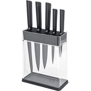 Kuhn Rikon Colori+ Mixed Knife Set with Vision Block, Grey Kuhn Rikon Colori+ Mixed Knife Set with Vision Block, Grey