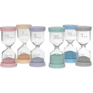 TFA Dostmann Colorful 18.6012.30 Hourglass Timer Set with 6 Colors (1, 3, 5, 10, 15 or 30 minutes) Timers for Brushing Teeth, Homework, School, Sports, Office, Cooking, Glass with Silicone Edge TFA Dostmann Colorful 18.6012.30 Hourglass Timer Set with 6 Colors (1, 3, 5, 10, 15 or 30 minutes) Timers for Brushing Teeth, Homework, School, Sports, Office, Cooking, Glass with Silicone Edge