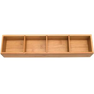 Lipper International Wood 4-Part Drawer Organizer with Removable Dividers, Bamboo, 17 1/2" x 4" x 2 1/2 Lipper International Wood 4-Part Drawer Organizer with Removable Dividers, Bamboo, 17 1/2" x 4" x 2 1/2