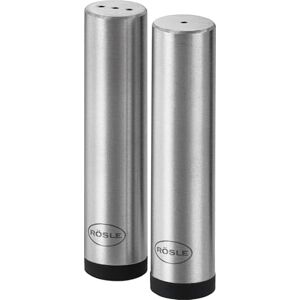 RÖSLE Flexx 2GO Salt and Pepper Set Stainless Steel with Silicone Clasp and Silicone Holder Silver/Black RÖSLE Flexx 2GO Salt and Pepper Set Stainless Steel with Silicone Clasp and Silicone Holder Silver/Black