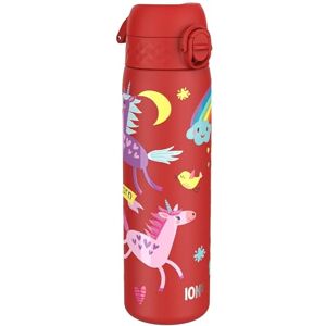 Ion8 Lightweight Steel Water Bottle, 600 ml/20 oz, Non-Insulated, Leak Proof, Easy to Open, Secure Lock, Dishwasher Safe, Flip Cover, Fits Cup Holders, Carry Handle, Metal Water Bottle, Red Unicorns Ion8 Lightweight Steel Water Bottle, 600 ml/20 oz, Non-Insulated, Leak Proof, Easy to Open, Secure Lock, Dishwasher Safe, Flip Cover, Fits Cup Holders, Carry Handle, Metal Water Bottle, Red Unicorns