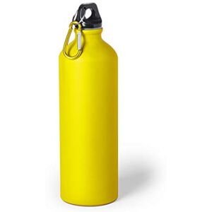 eBuyGB Metal Water Bottle 800ml Aluminium Leakproof Drinks Bottle Reusable BPA Free Matt Water Bottles with Carabiner Clip School, Gym, Outdoor, Yoga & Sports Yellow (Pack of 1) eBuyGB Metal Water Bottle 800ml Aluminium Leakproof Drinks Bottle Reusable BPA Free Matt Water Bottles with Carabiner Clip School, Gym, Outdoor, Yoga & Sports Yellow (Pack of 1)